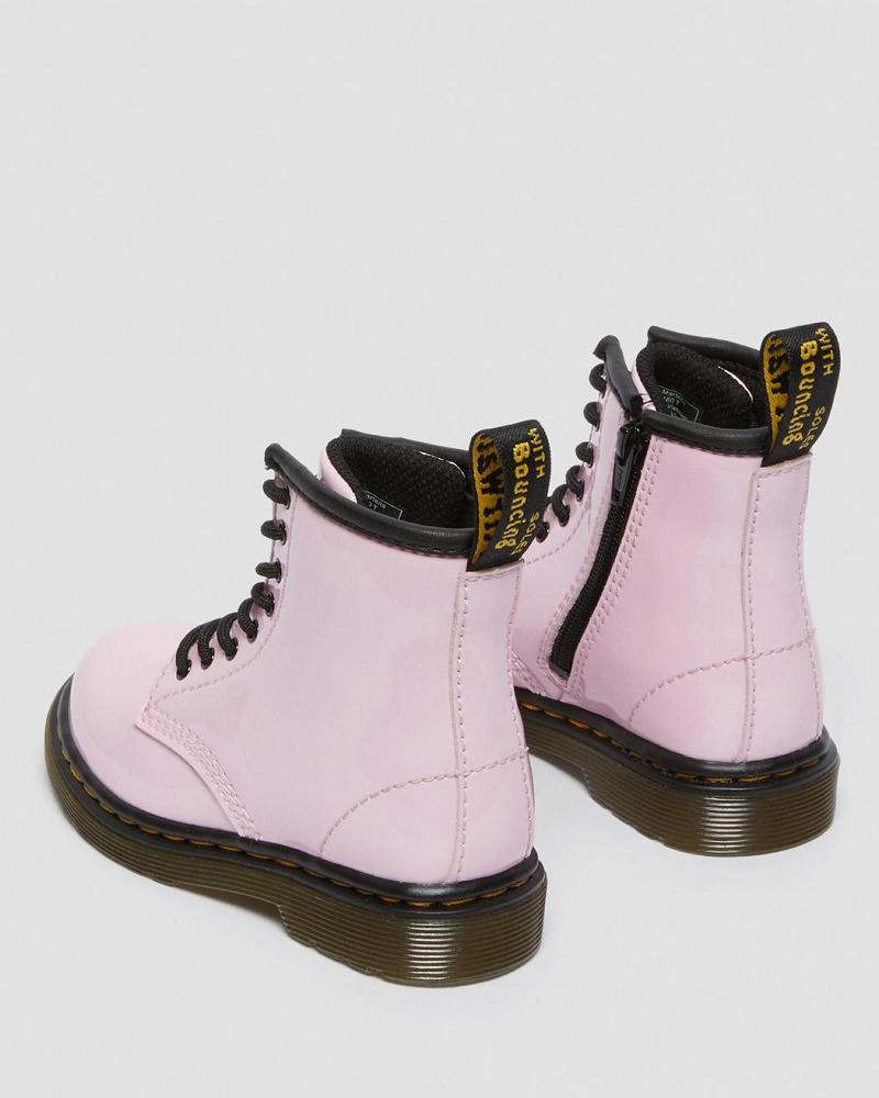 Dr Martens Toddler 1460 Lak Leren Veterlaarzen Kinderen Roze | NL 123ZUT